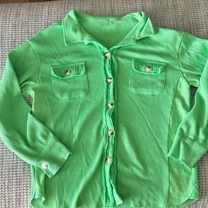 Green Button-Up Shacket